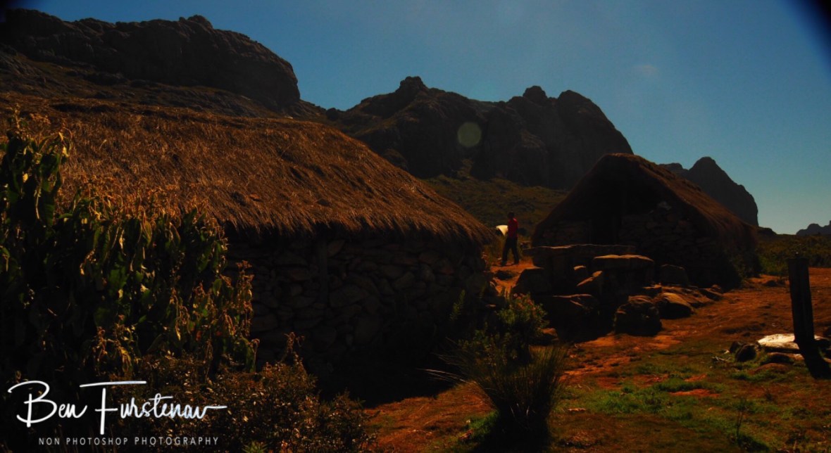 Cooking and sleeping huts