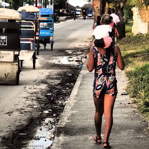 On the way to the beach