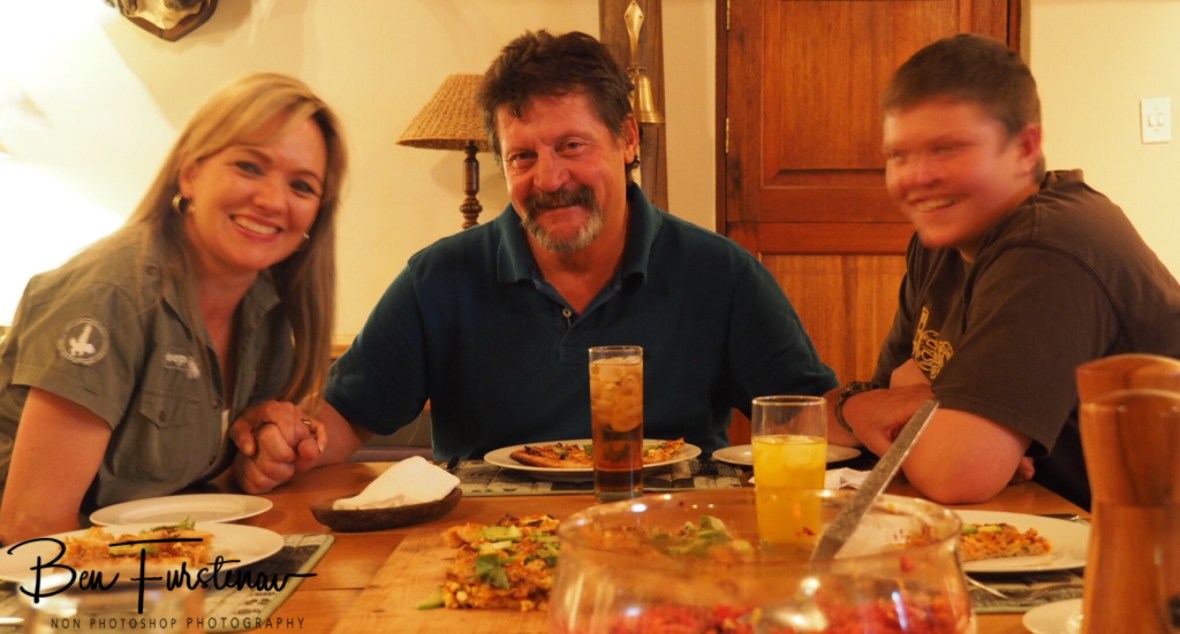 Fresh homemade pizza, beer and laughters 