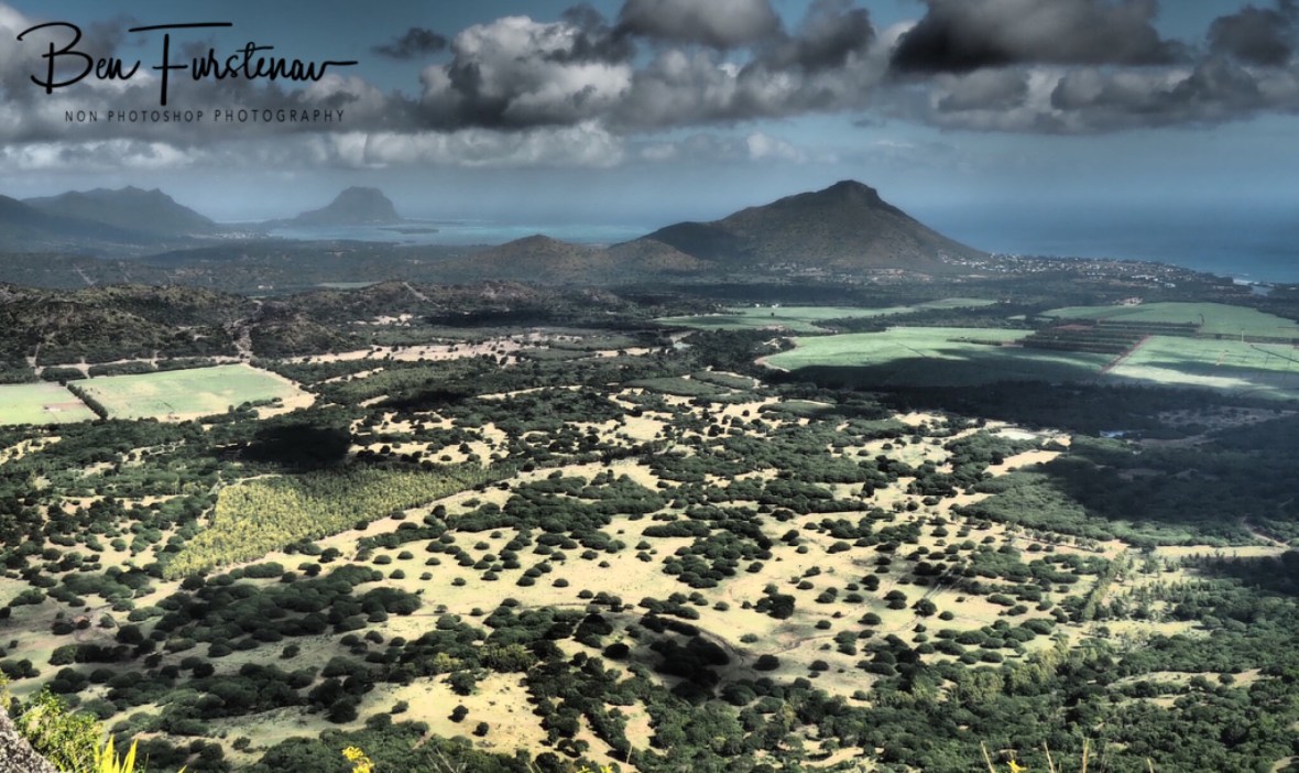Looking south west towards Le Morne Brabant from Troix Mamelles