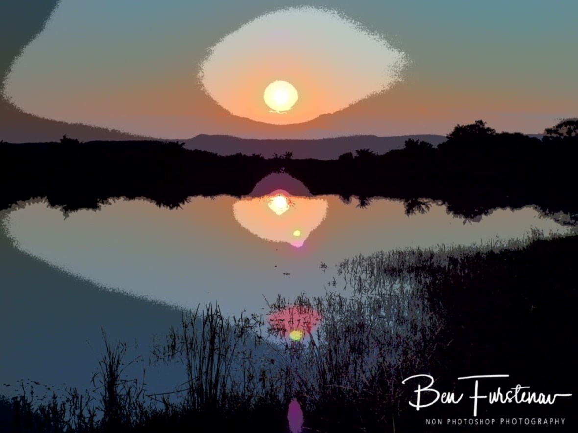 Painted sunset reflections, Dundee 