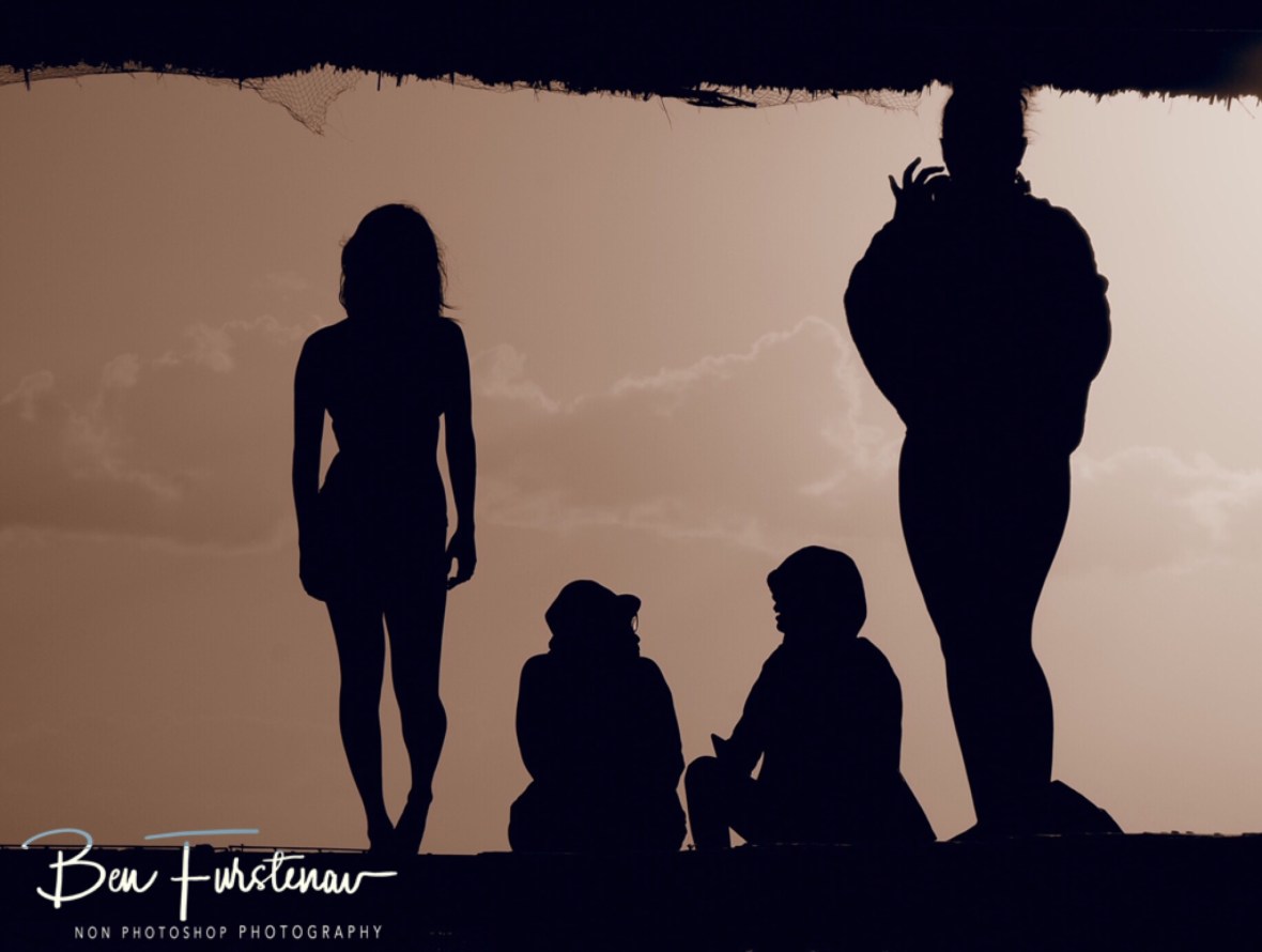 Human shadow theatre, Flic en Flac, Mauritius