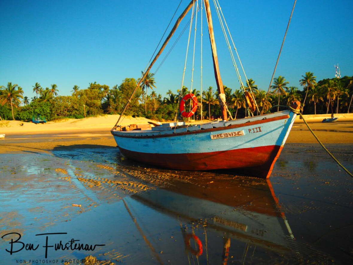 Colourful dhow reflections, Inhaca Island