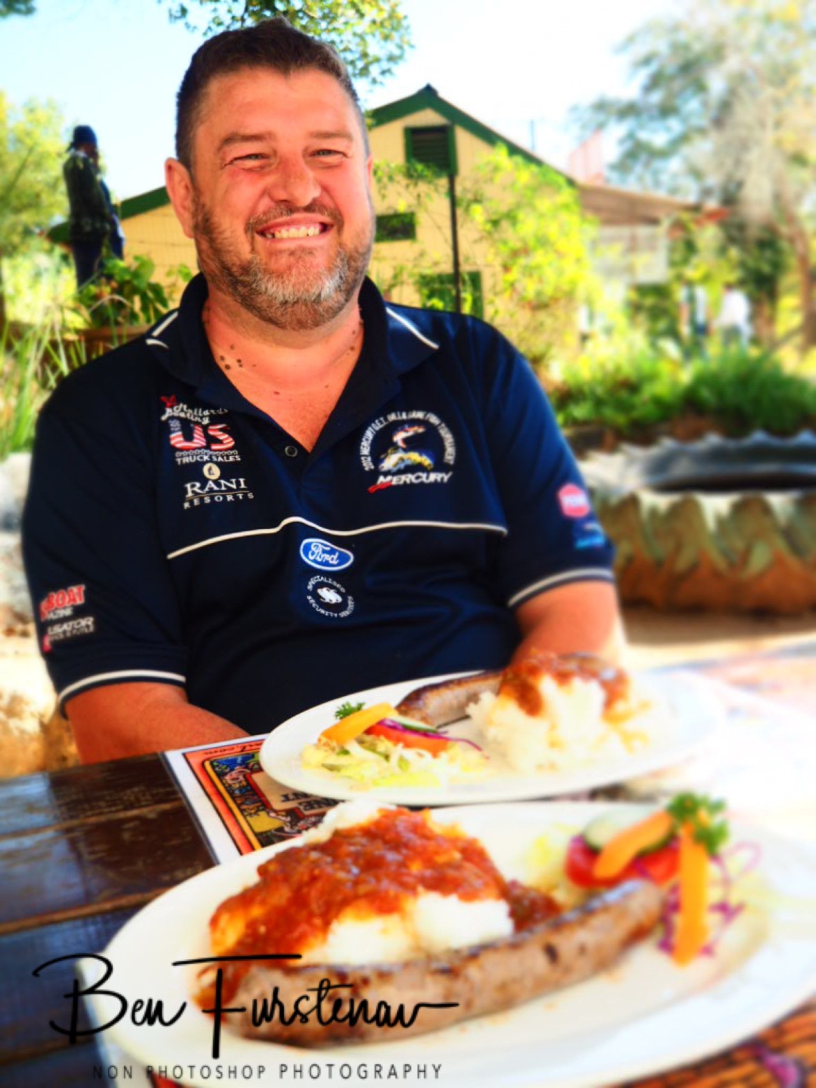 Jacques likes boerwors and pap, Pilgrims Rest 