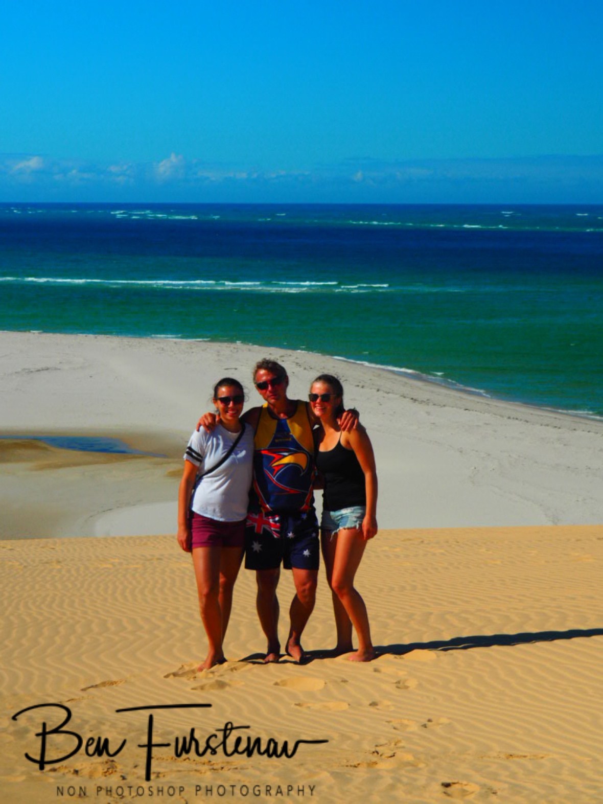 Group photo, Svenja, myself and Finja, Bazaruto Island, Vilankulo