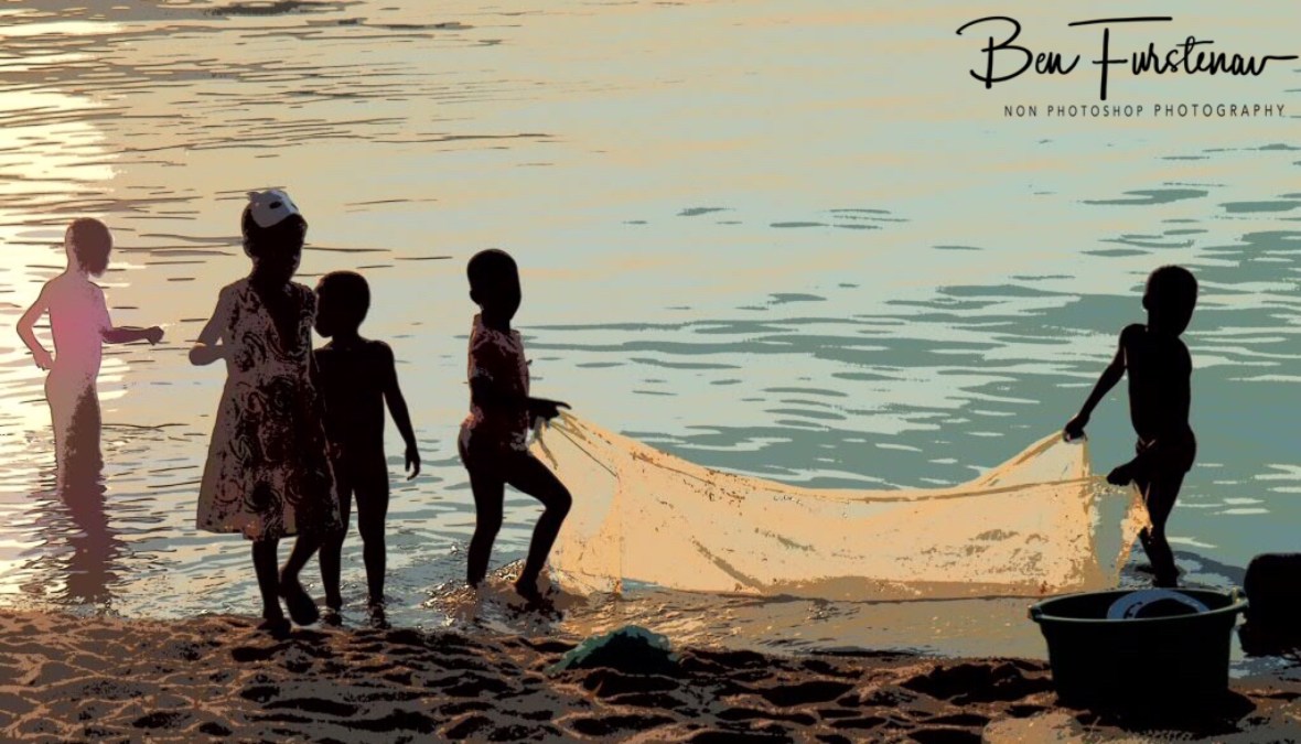 Kids, water and sun in Chembe, Cape Maclear, Lake Malawi, Malawi