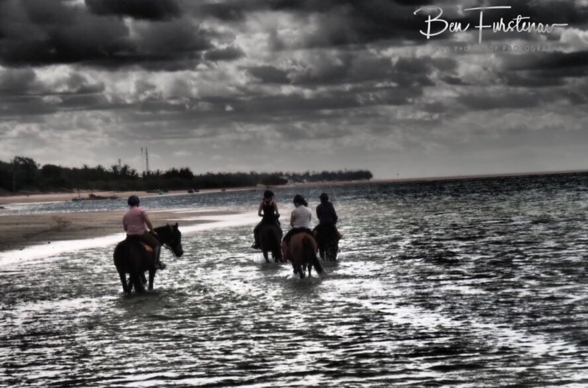 Riding through the ocean, Vilankulo, Mozambique