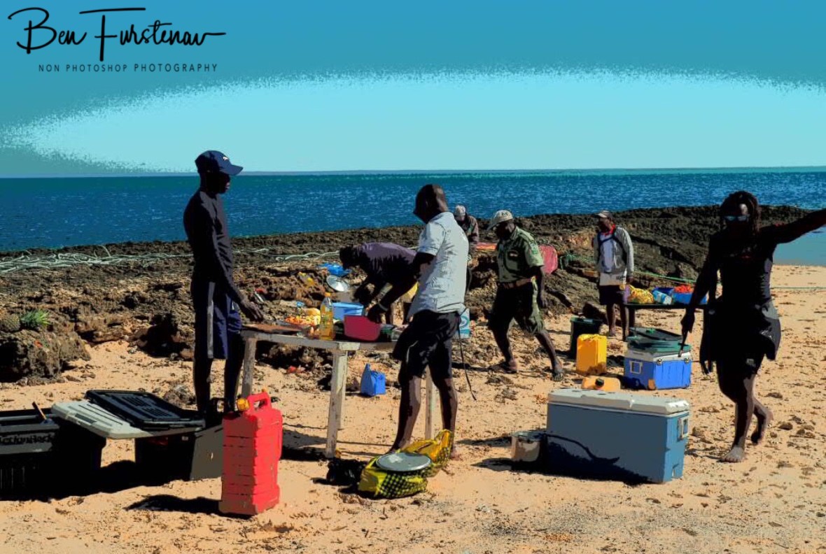 Lunch preparations, Bazaruto Island, Vilankulo 