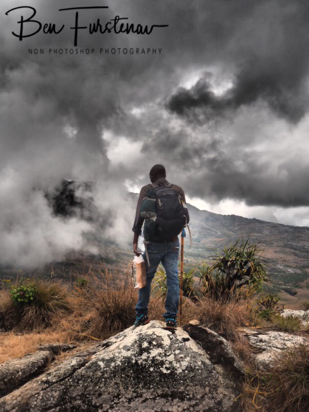 Tour guide Nenani, a world away, Mulanje Mountains, Malawi