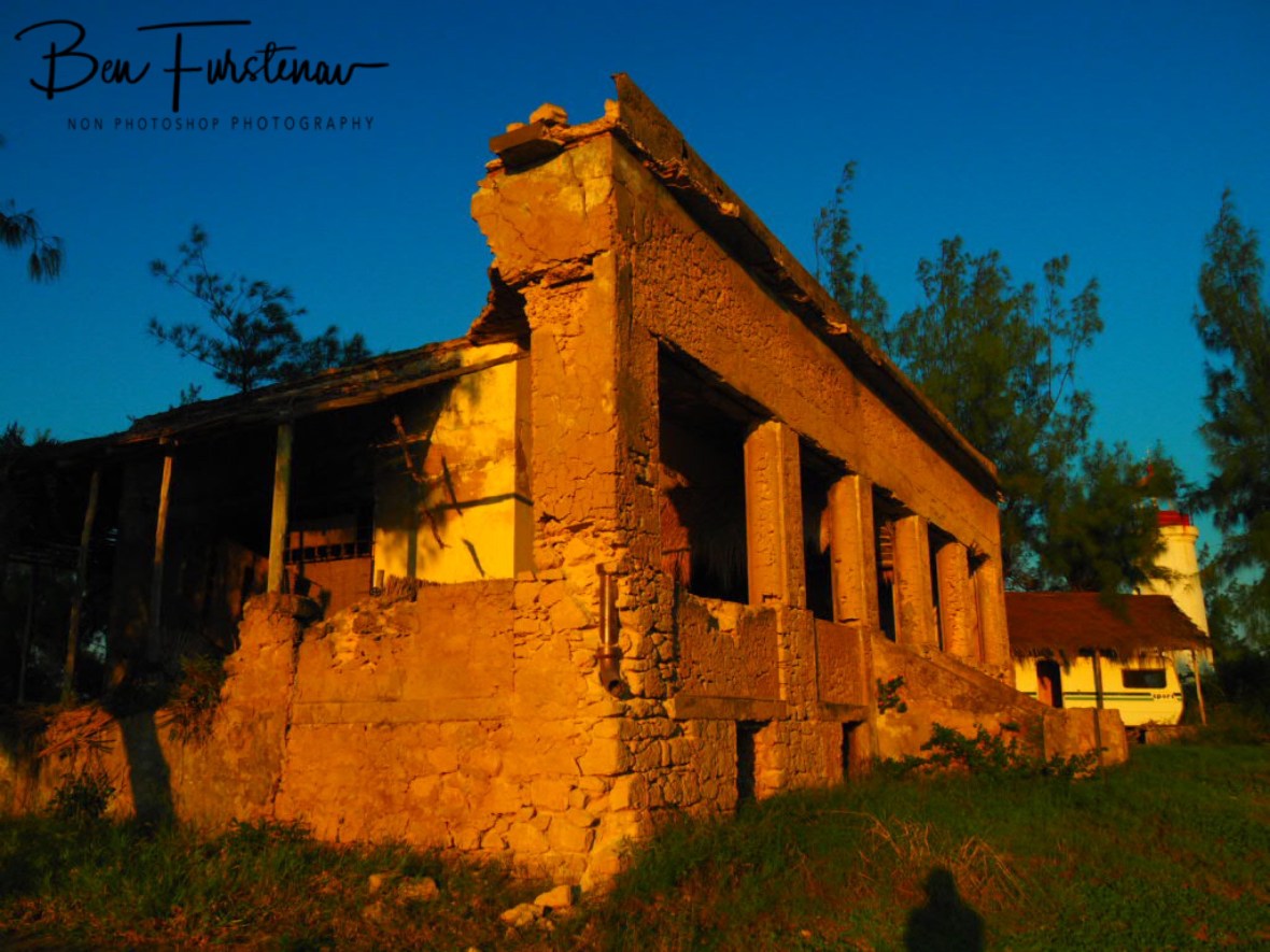 Campground in ruins, Barra beach, Inhambane, Mozambique 