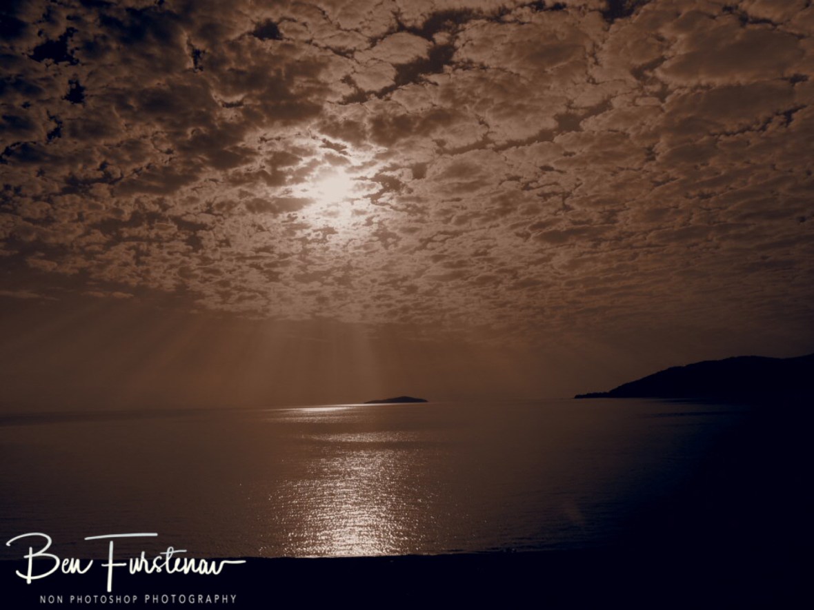 Signs for a spectacular sunset at Otter Point, Cape MaClear  Lake Malawi , Malawi 