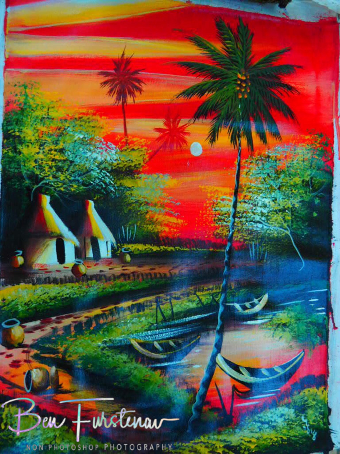 Sunrise oil painting, Vilankulo, Mozambique