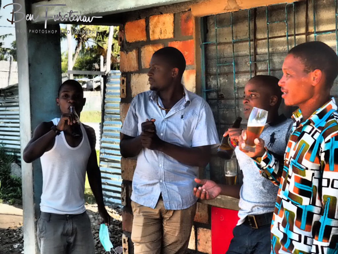 Football and beer, Inhambane, Mozambique