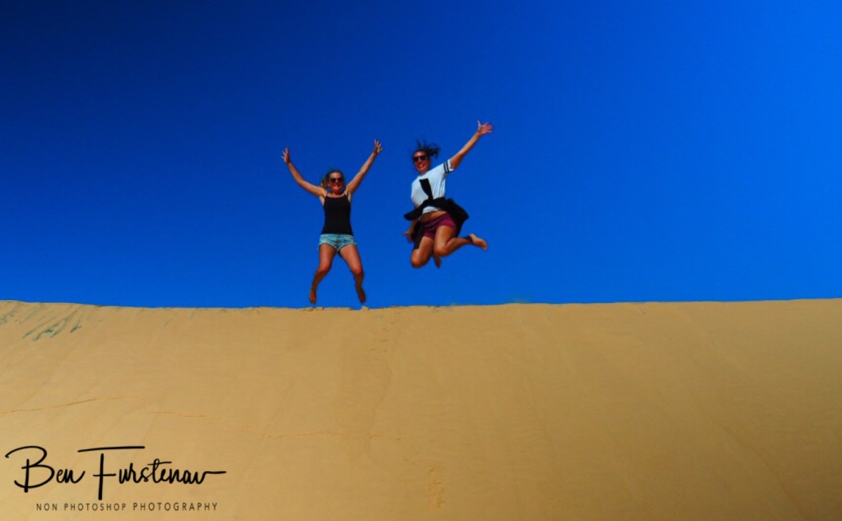 Jumping for joy, Bazaruto Island, Vilankulo 