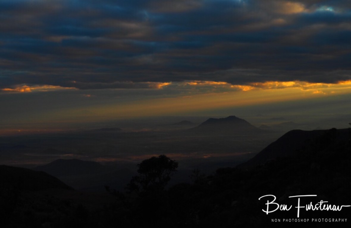 X-ray sunrise, Mulanje Mountains, Malawi 