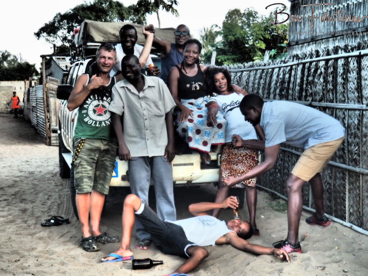 Happy faces, silly action, Inhambane, Mozambique