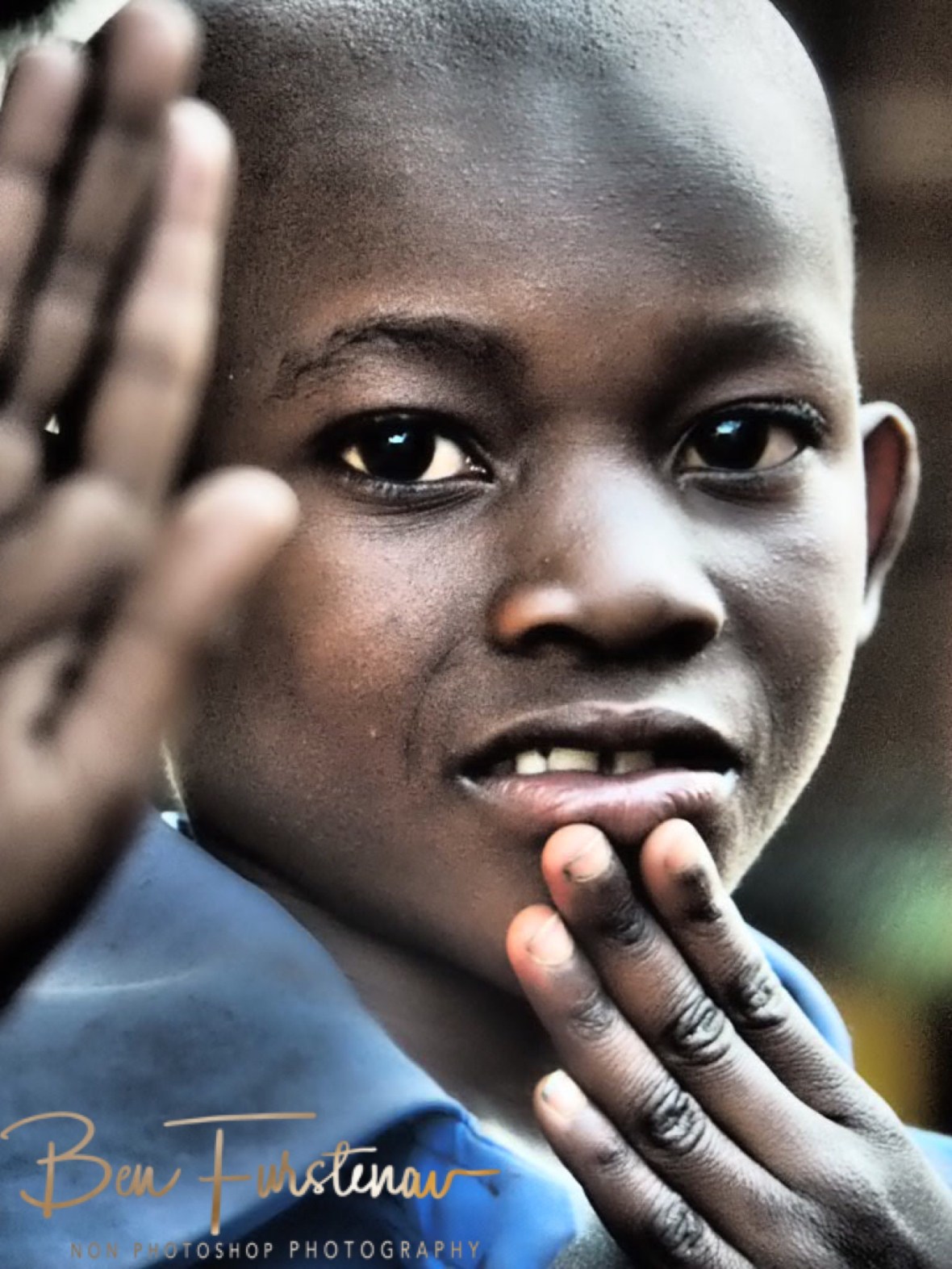 Stop sign in Chembe, Cape Maclear, Lake Malawi, Malawi
