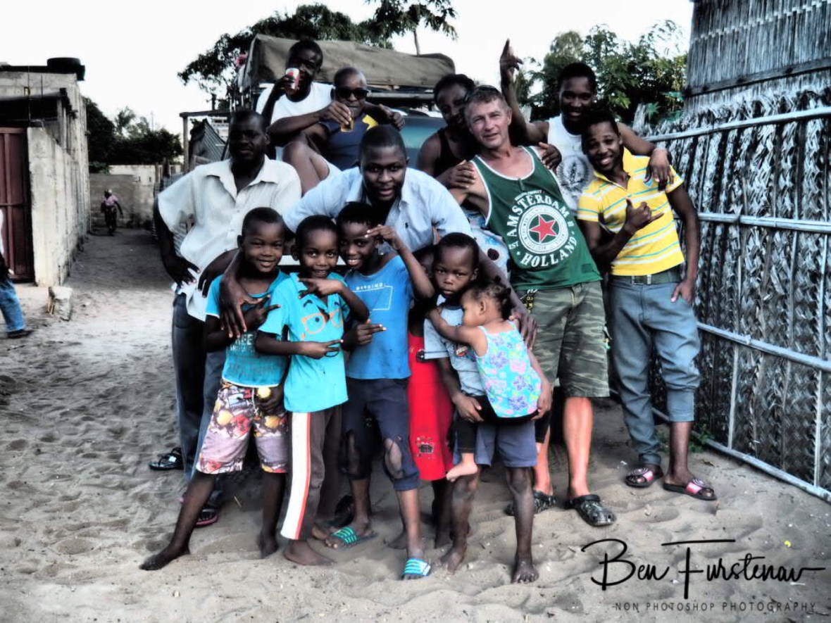 Kids joint in as well, Inhambane, Mozambique