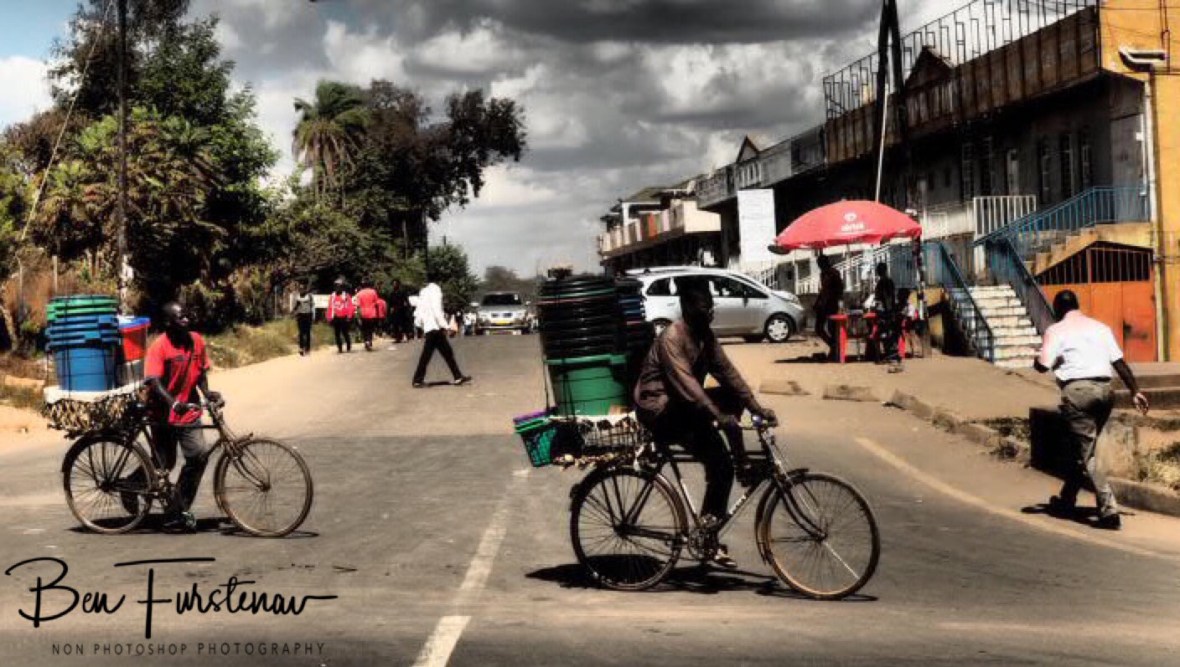 Dodging traffic in Lilongwe, Malawi 