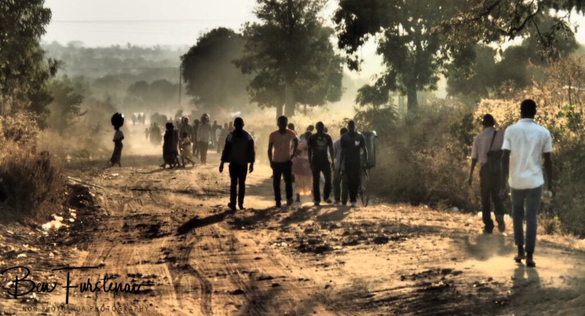 Dusty roads used by pedestrians, Northern Region, Malawi 