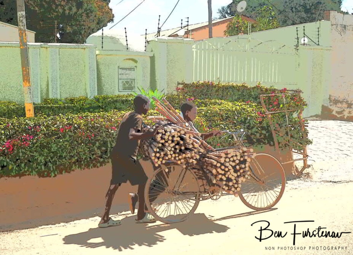 Sugar cane Transporter starting in early years in Lilongwe, Malawi