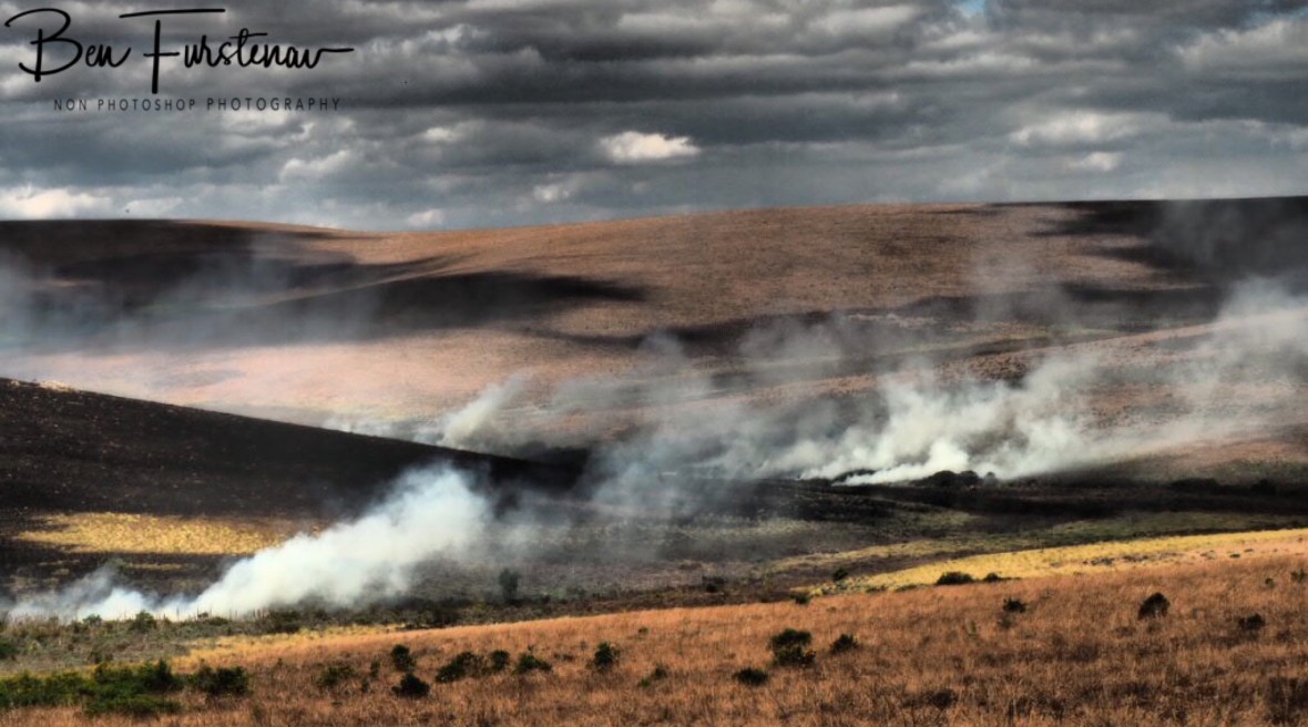 Burn off clouds over Nyika Plateau, Malawi 