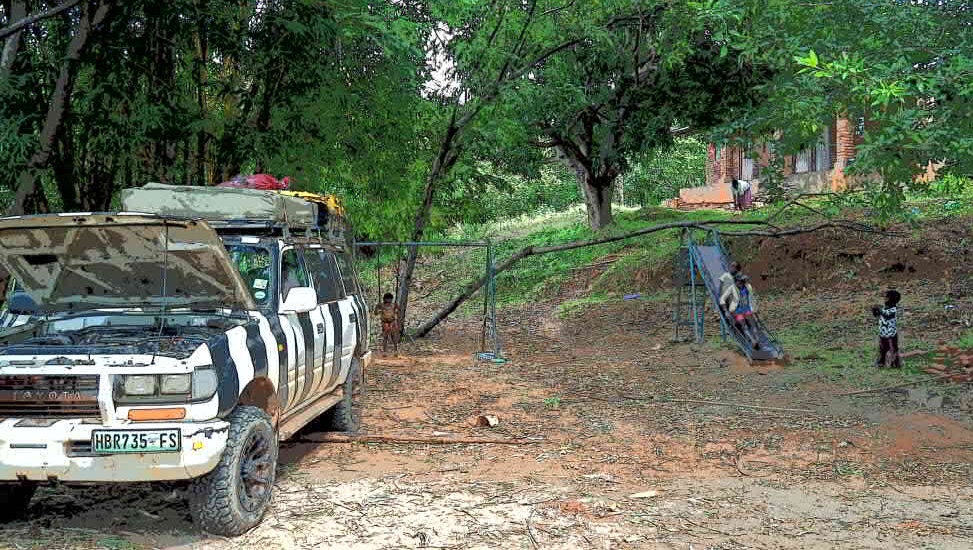 Zimba on kids playground, Nhakata Bay, Malawi