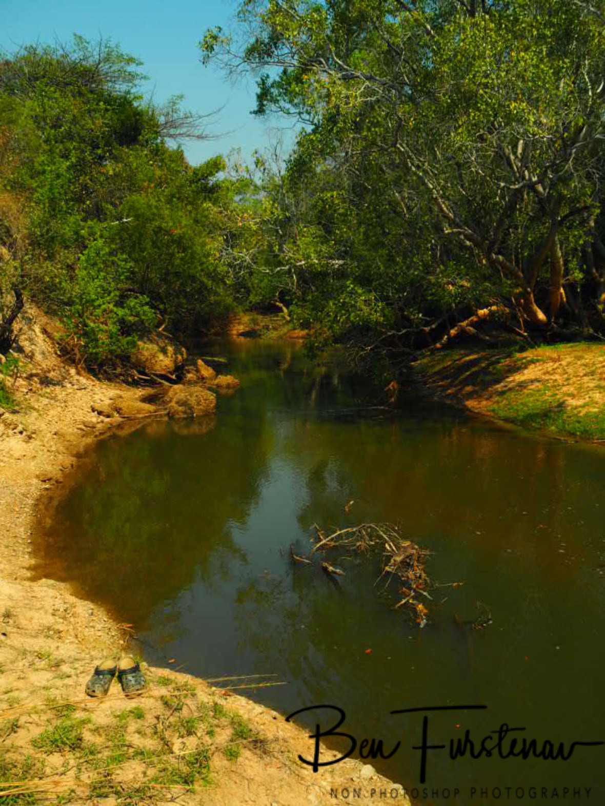 Danger! Crocs around, Kafue National Park, Zambia 