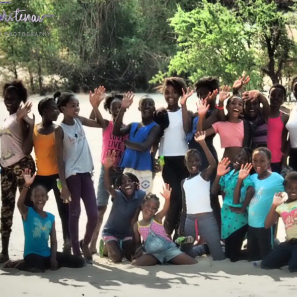 School class from Sesheke, Sioma Falls, Zambia