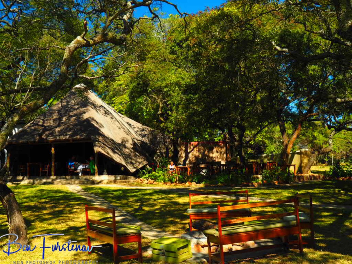 Restaurant, bar and dining area at Pioneer Camp, Lusaka, Zambia 