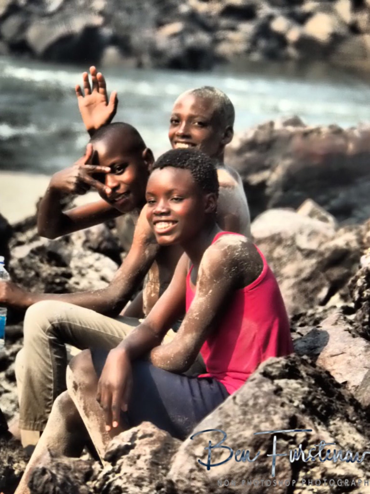 The boys were to shy to join me, Sioma Falls, Zambia 