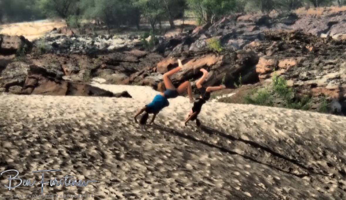 Card wheeling, Sioma Falls, Zambia 