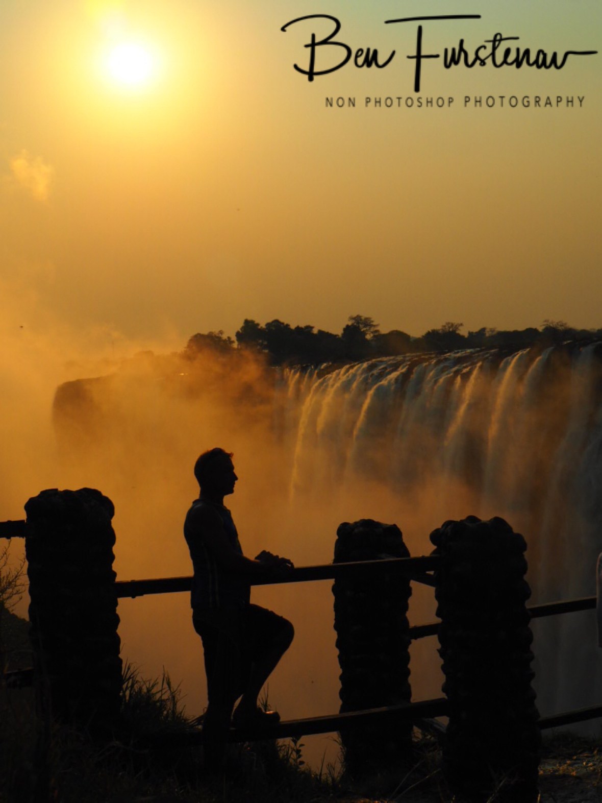 Shadow play with water and sun, Victoria Falls, Zambia 