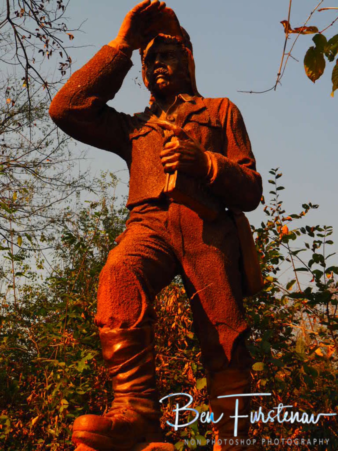 Statue off David Livingstone at Victoria Falls, Livingstone, Zambia 