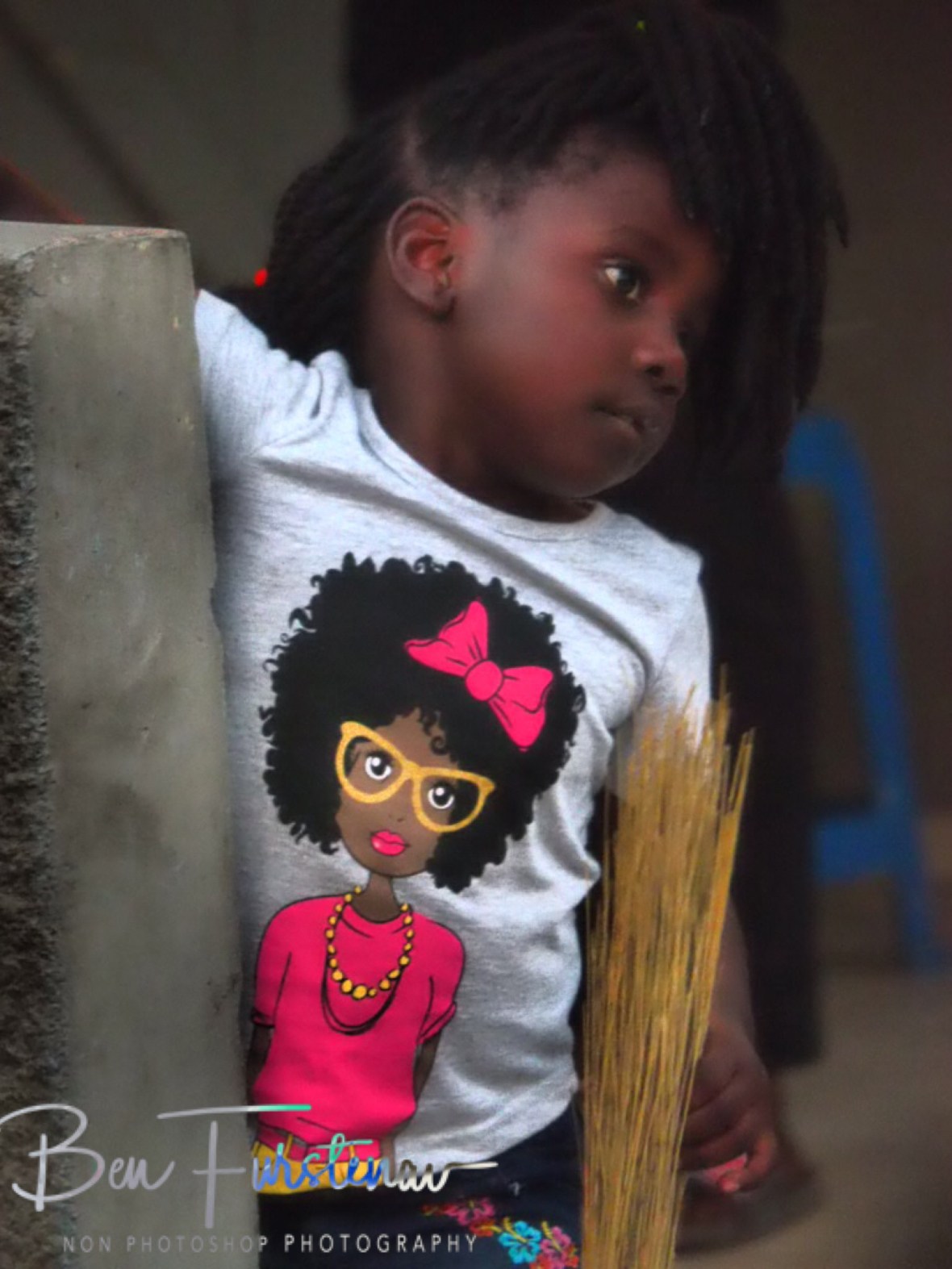 A little bored with cleaning, Kalabo, Zambia