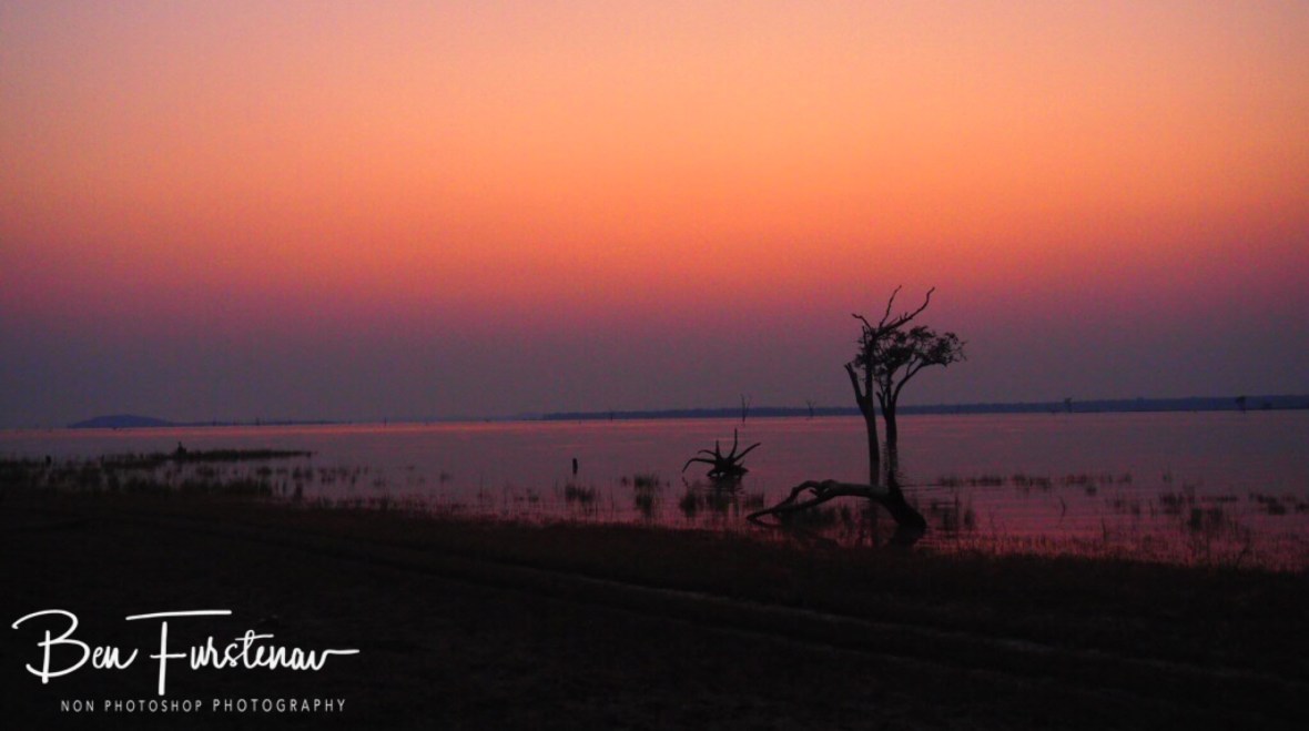 Early morning on on Lake Itezhi-Tezhi, Kafue National Park, Zambia 