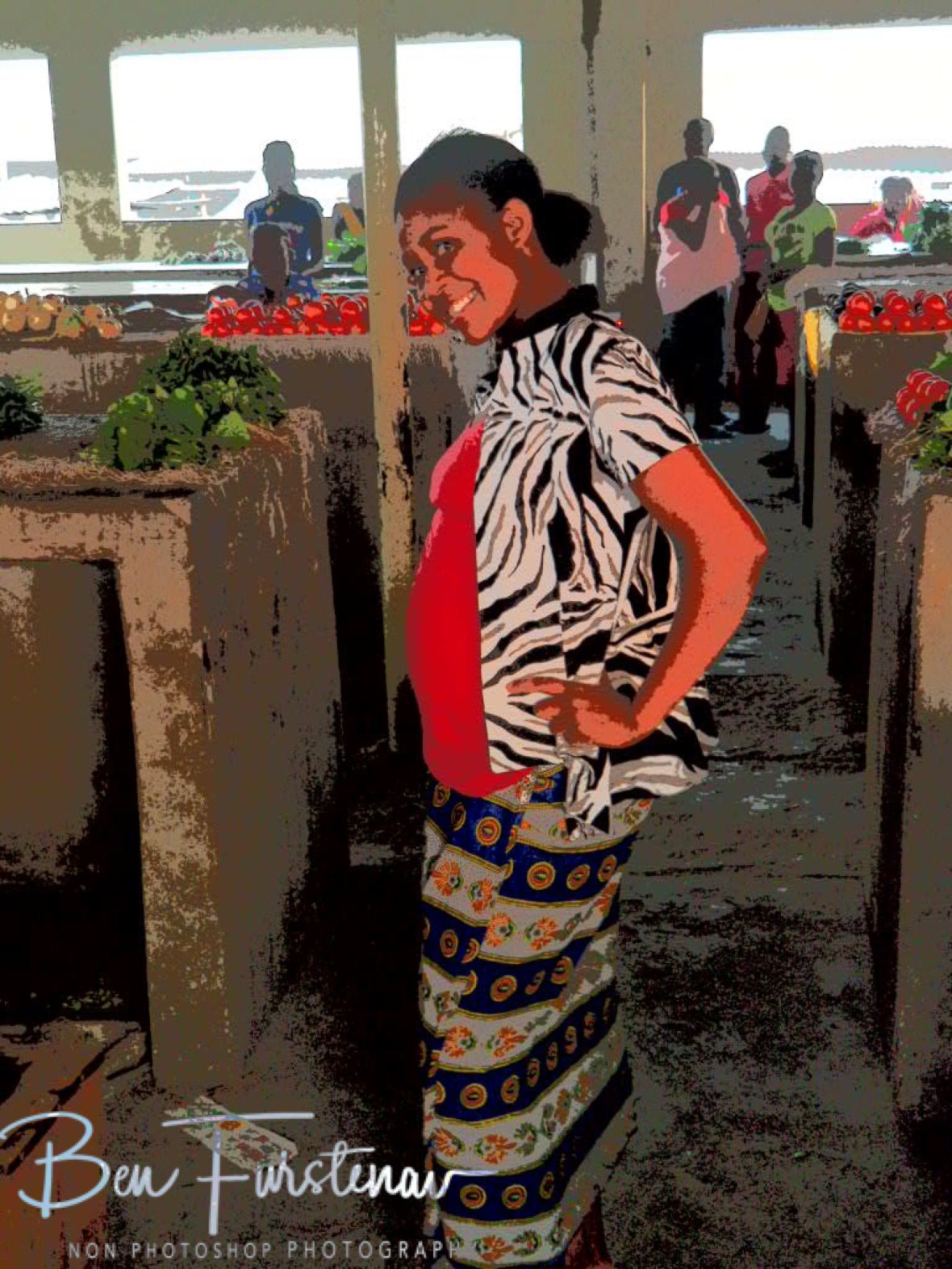Market girl Karin posing, Kalabo, Zambia