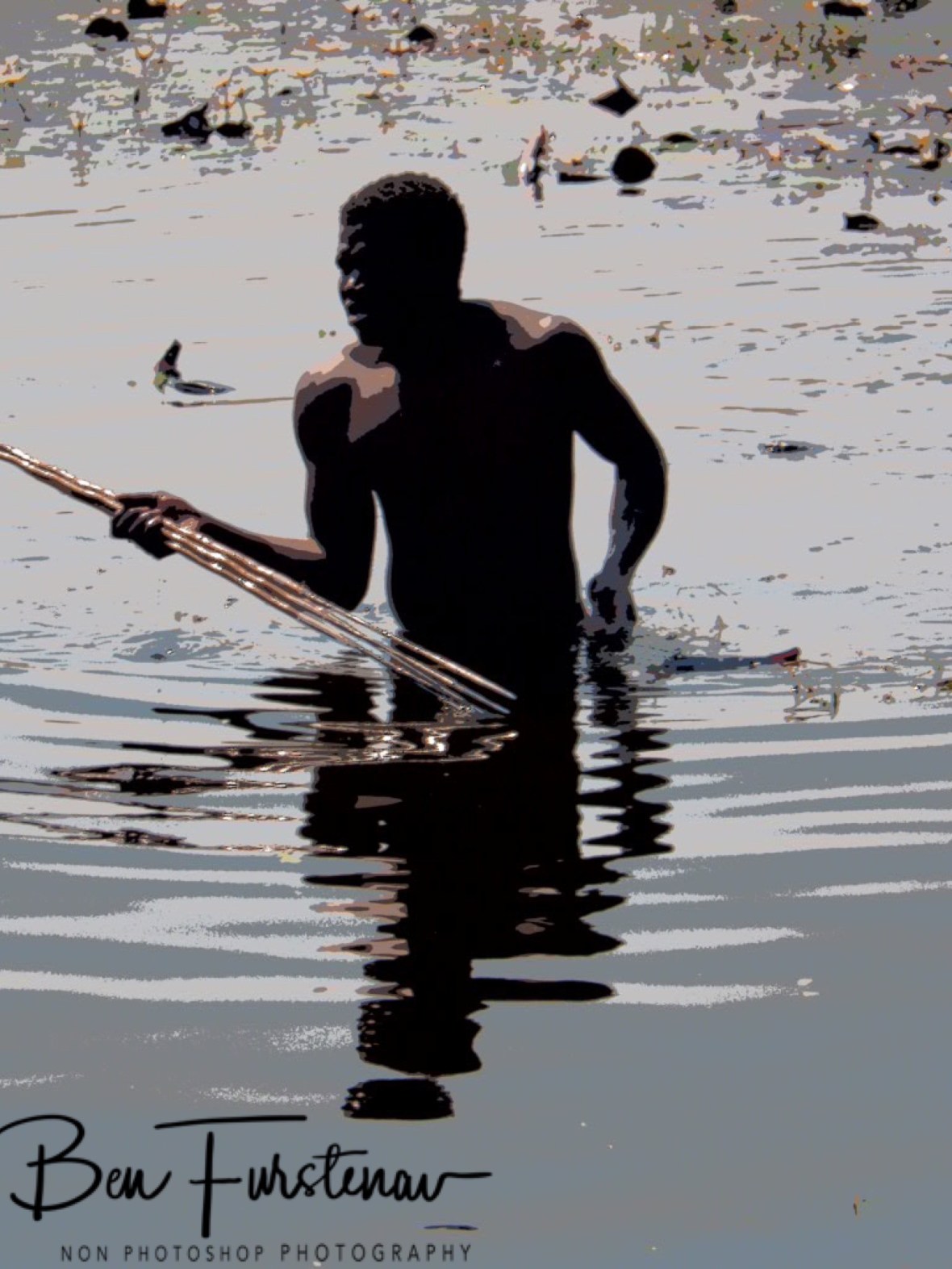 Ready to throw the spear, Liuwa Plains National Park, Zambia 