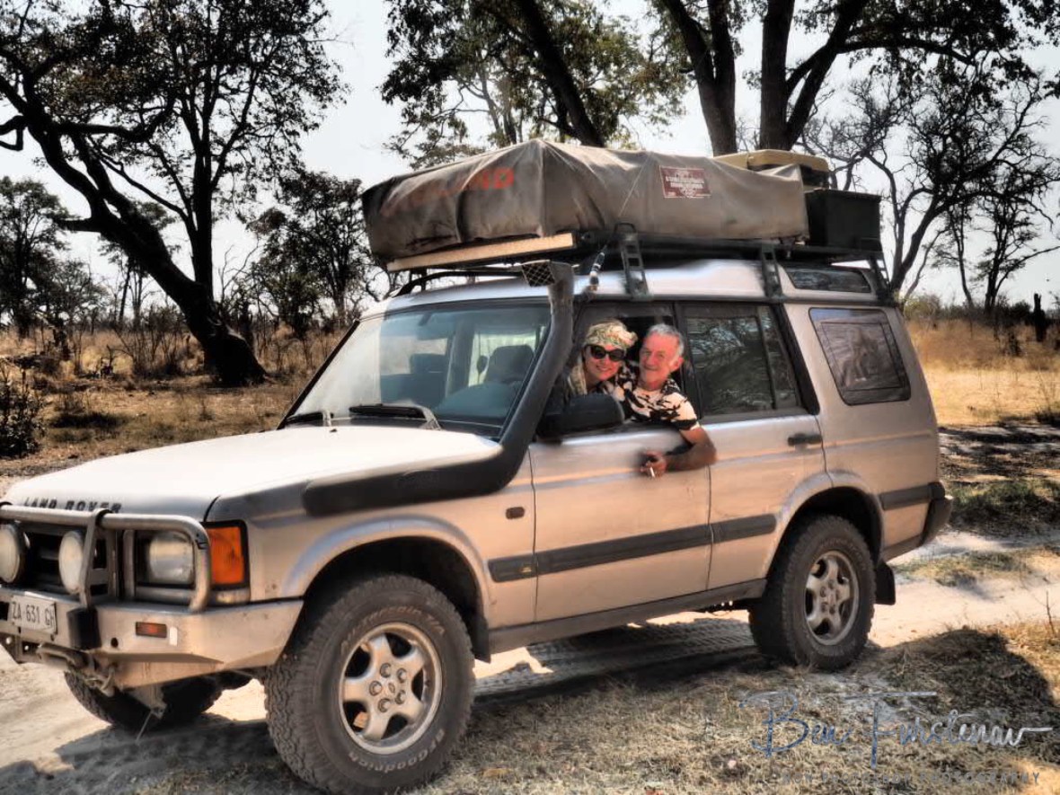 Giancarlo and wife Nelly, Okavango Delta, Chobe National Park, Botswana 