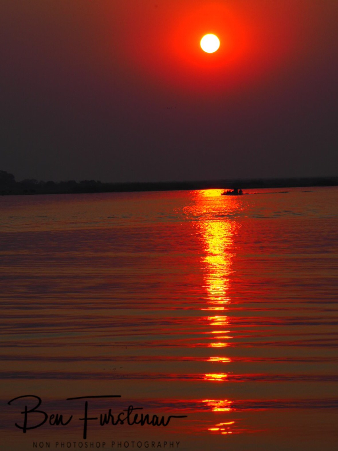 Sunset over the Chobe River, Chobe National Park, Okavango Delta, Botswana 