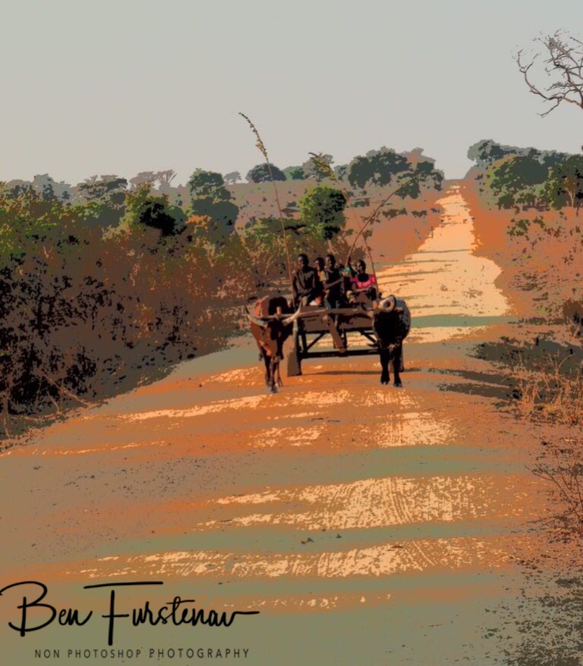 Family transport near Lukulu, Zambia 