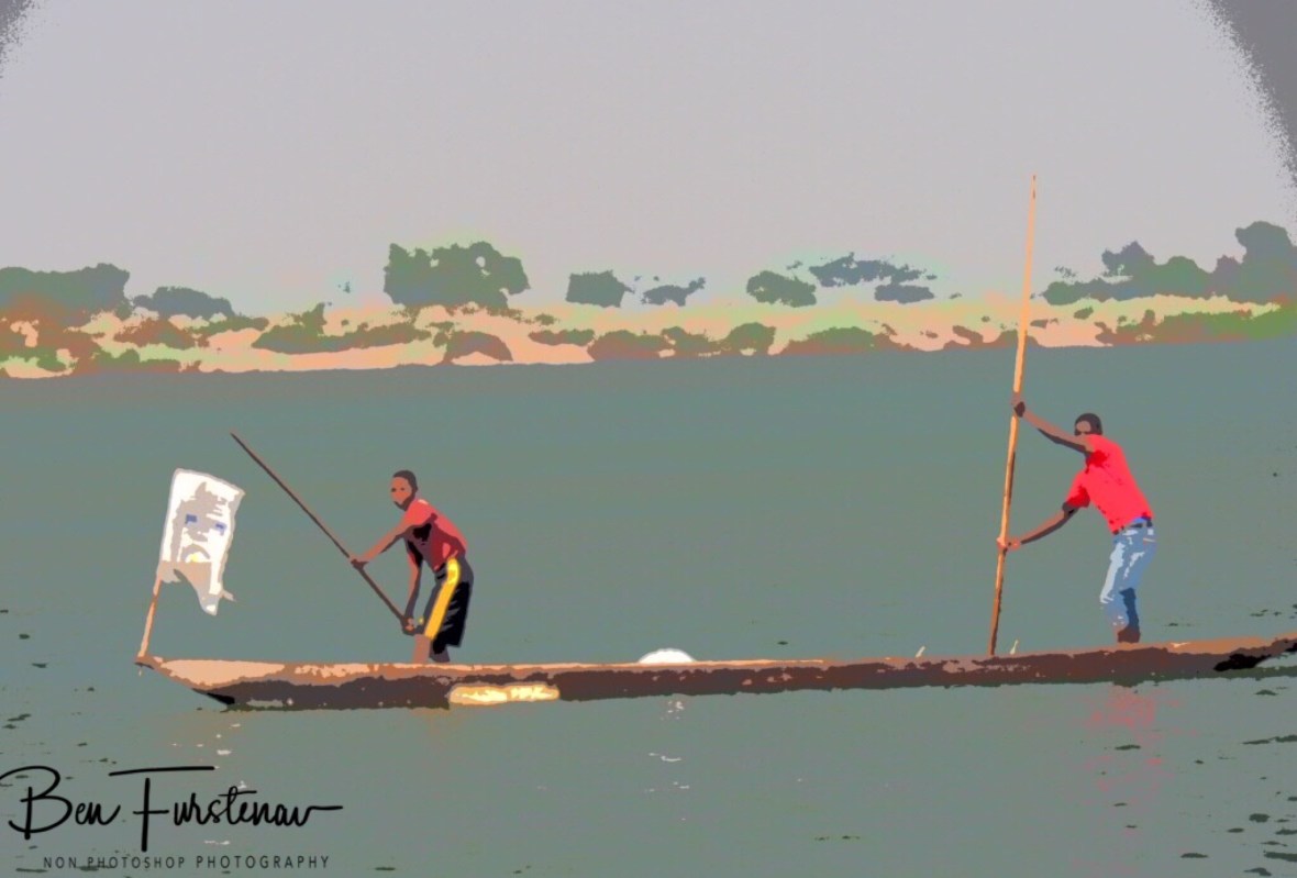 Banana boat passage, Zambezi River, Lukulu, Zambia 