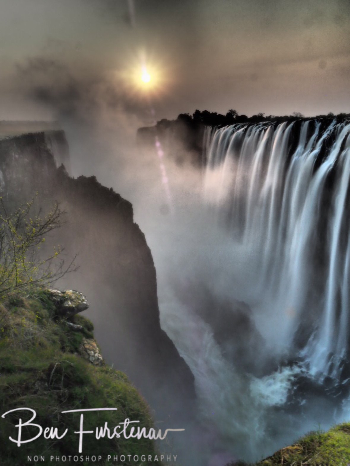 Geological features at Victoria Falls, Zambia 