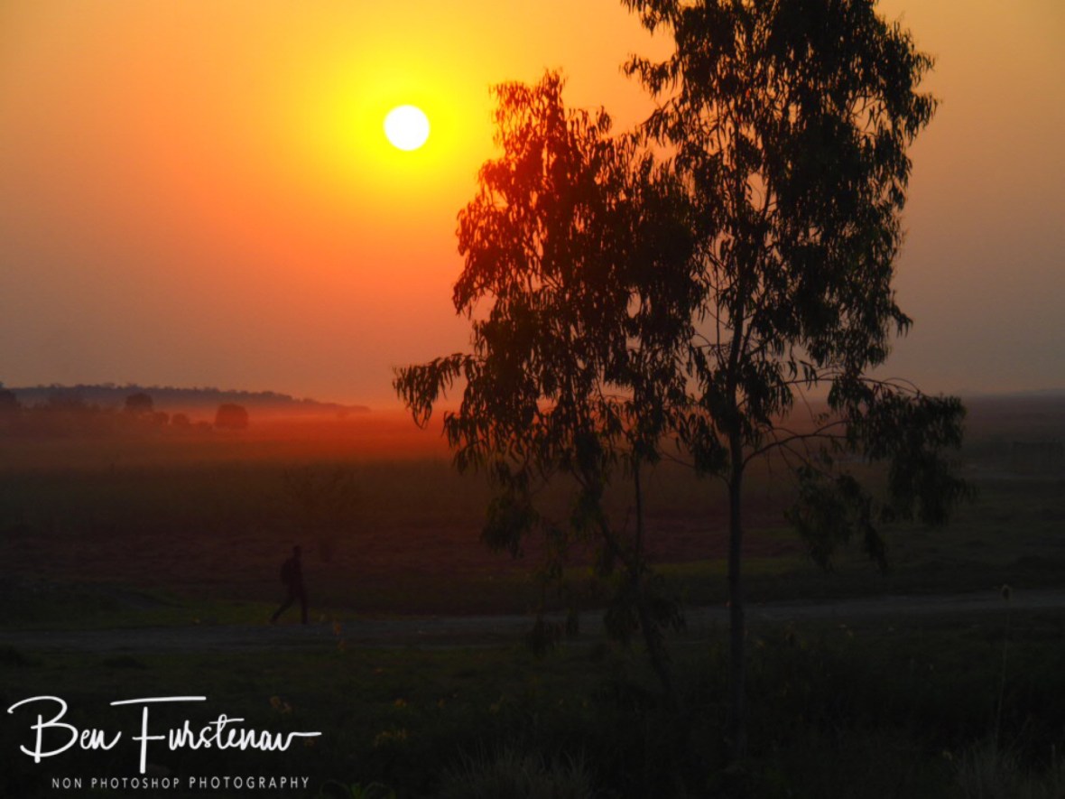 Sunset over Kalabo, Zambia 