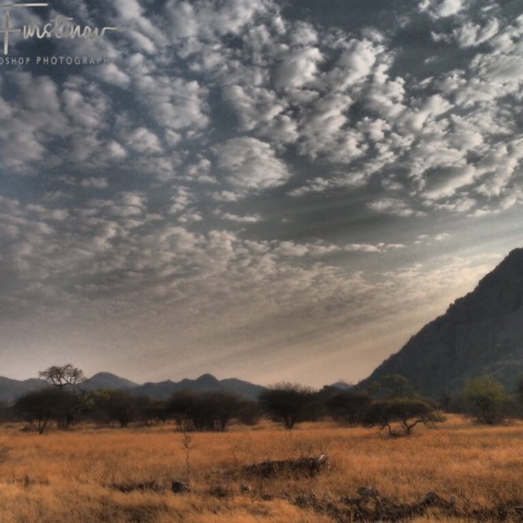 Tsolido Hills from a distance, Kalahari desert, Botswana