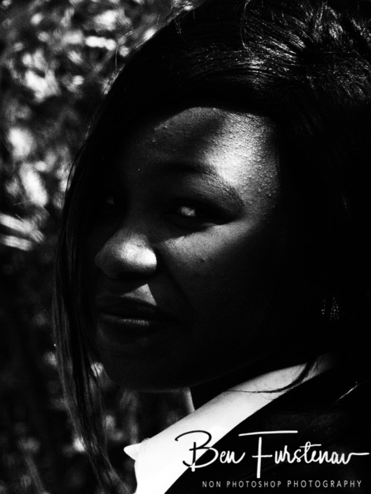 Nina in black and white, Maun, Botswana