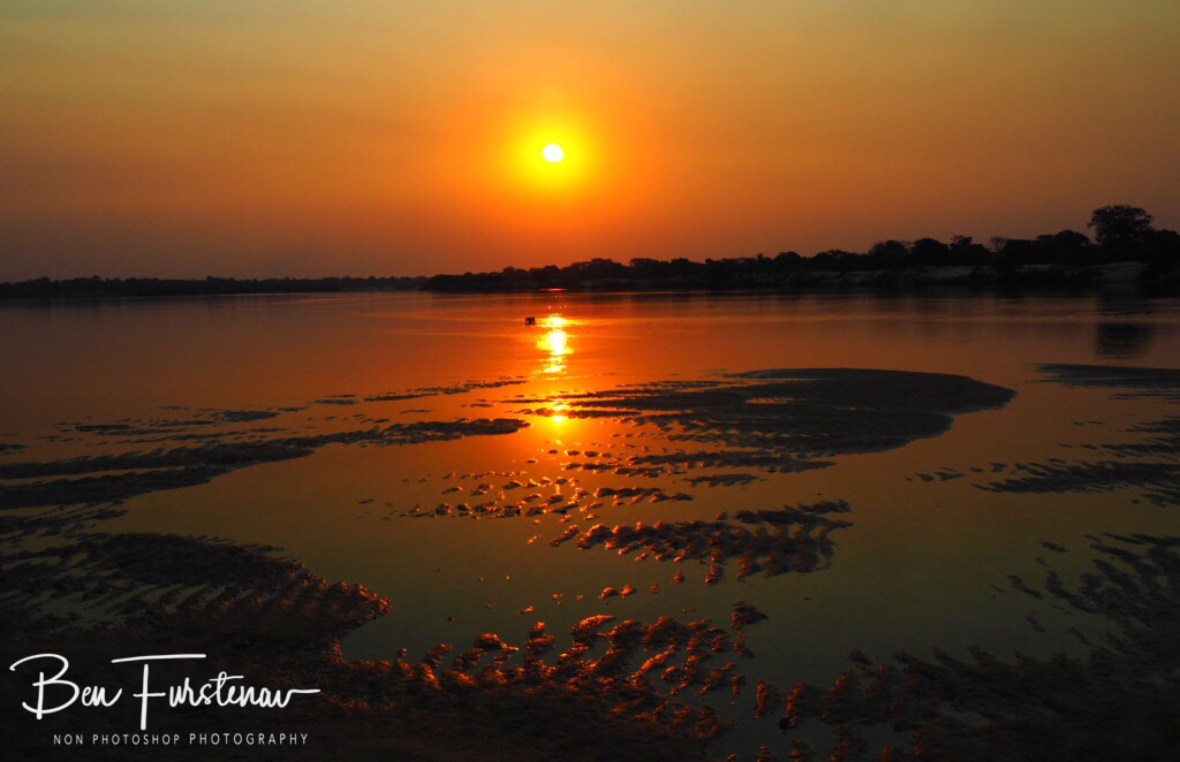 Stunning sunset over the Zambezi River, Katima Mulilo, Namibia 