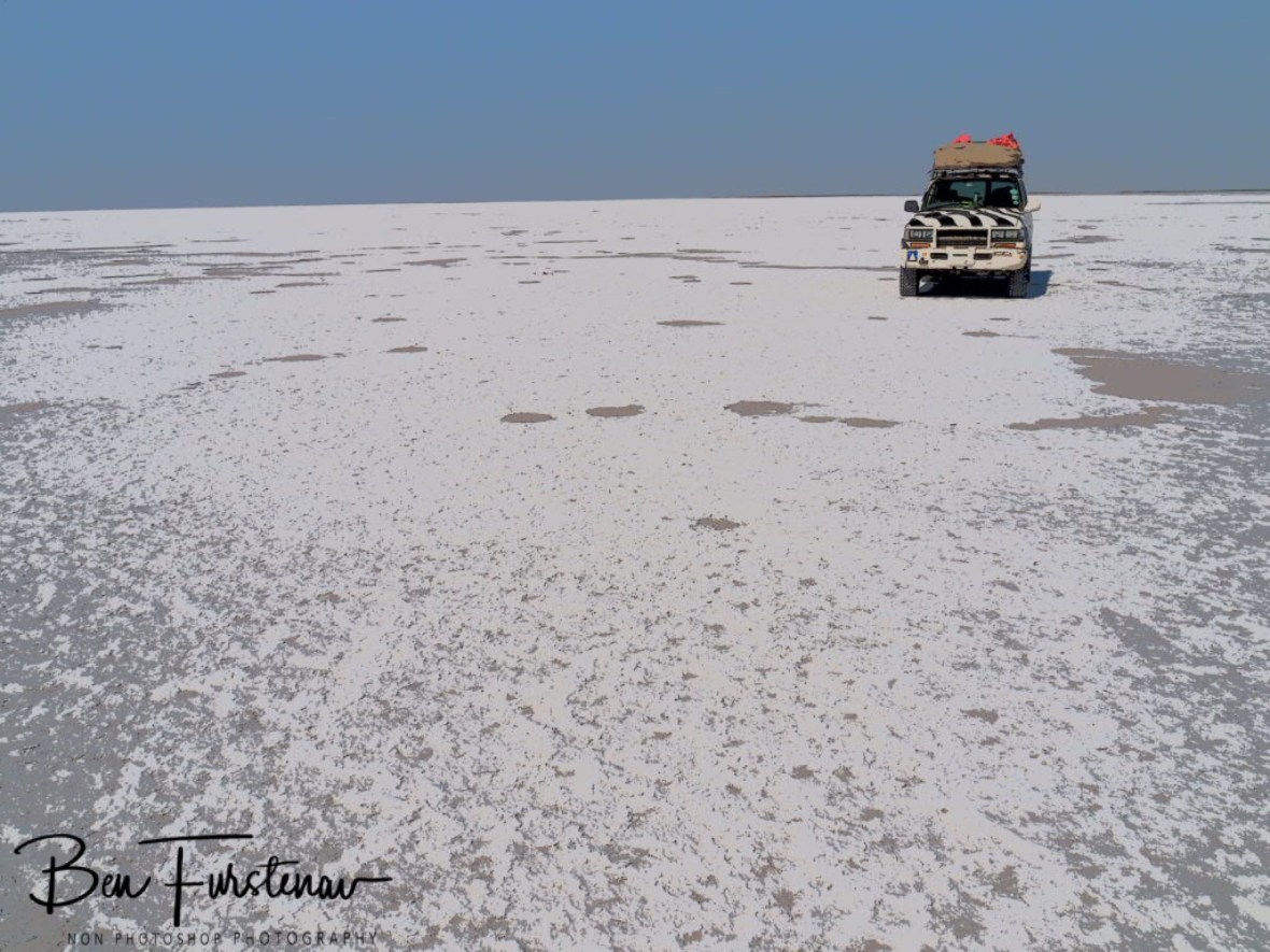 Salty desert, Makgadikgadi Salt Pans, Botswana 