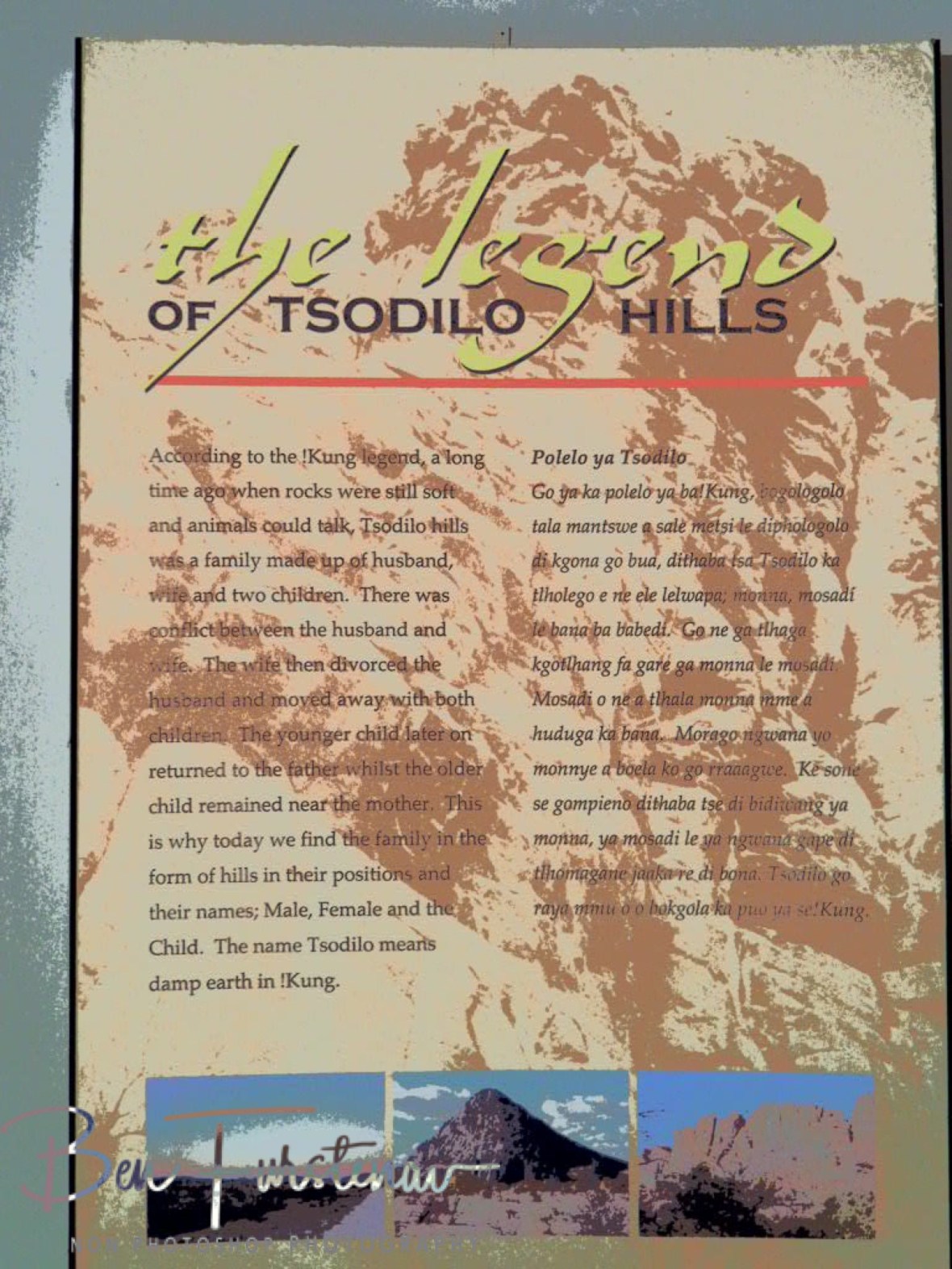 Legendary history, Tsolido Hills, Kalahari desert, Botswana