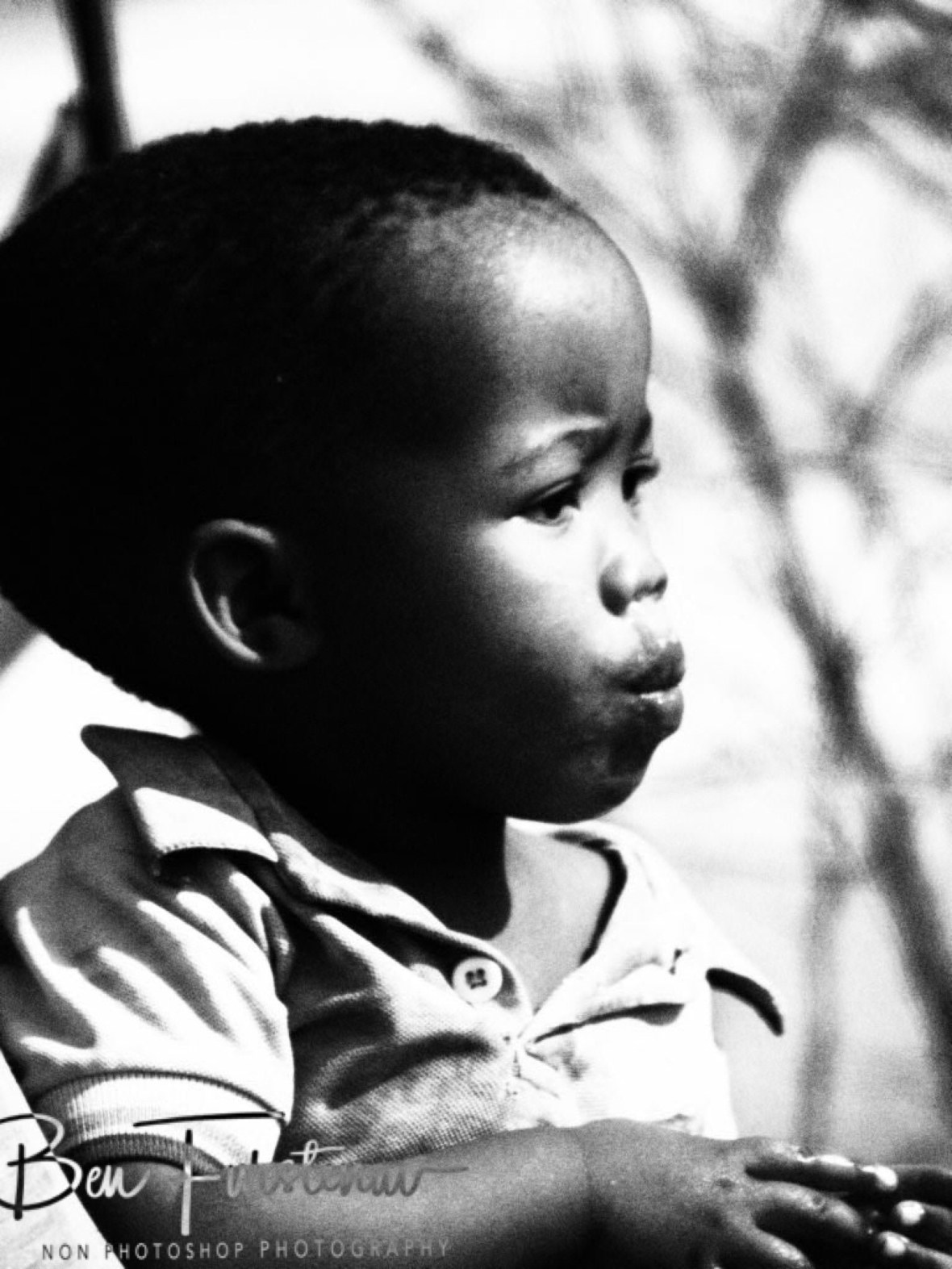 Youngster watching on, Kalahari desert, Botswana 